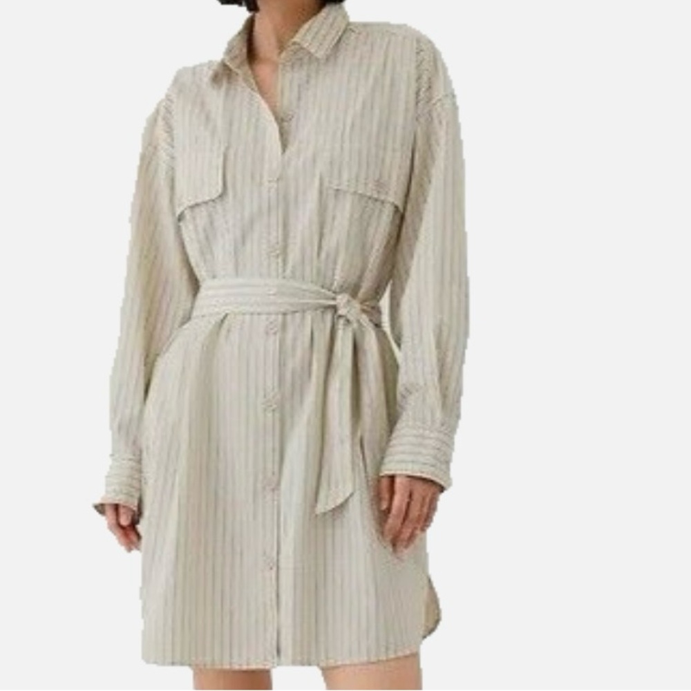 NWT Gap Organic Cotton Striped Mini Shirtdress